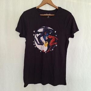 Miraculous Ladybug Yinyang Women's Black T-Shirt